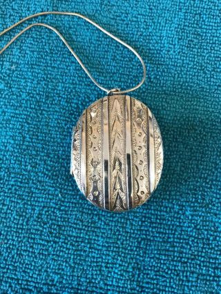Antique Victorian English Sterling Silver Locket