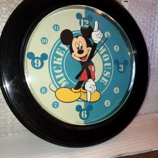 Vintage 1992 Mickey Mouse Moving Hands Walt Disney 11” Wall Clock Westclox Rare