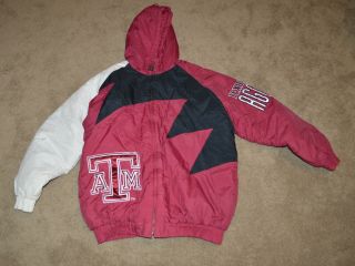 Vintage Logo Athletic Texas A&m Aggies Shark Tooth Jacket Size Large Men 