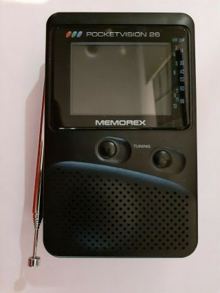 Memorex Portable Mini Tv Television Coor Small Retro Vintage Pocketvision 26