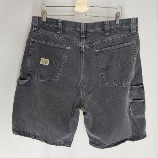 Wrangler Shorts Vintage 90s Mens 38 Carpenter Jean Pocket Gray Distressed