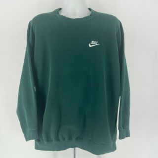 Vintage Nike Green Logo Pullover Sweatshirt Mens Xl