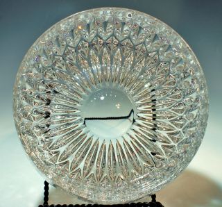 Vtg Gorham Althea Crystal Bowl 8 " Round Blown Cut Glass 1980s West Germany Fab