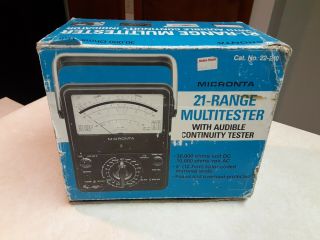 Micronta Multitester 21 - Range Multimeter 22 - 210 W/box Vintage Appears