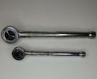 Vintage Craftsman 3/8 & 1/4 Inch Drive Ratchet With Thumb Wheel Made In Usa.