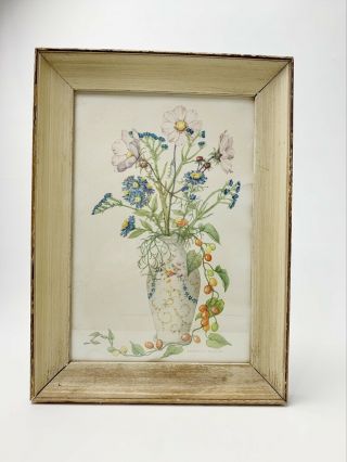 Antique Vintage Floral Print By Laurence Perugini
