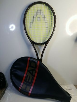 Vintage Amf Head Graphite Edge Tennis Racquet All,  Cover 4 1/2 Grip