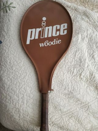 Vintage Prince Woodie Graphite Wood Tennis Racquet 4 1/2 " Grip Euc