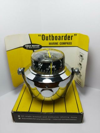Vintage Outboarder Aqua Meter Marine Compass Model 80 L Manuals Marine Nautical