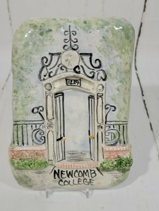 Vtg Orleans Art Plaque Newcomb College Signed Jenise Mccardell Clay