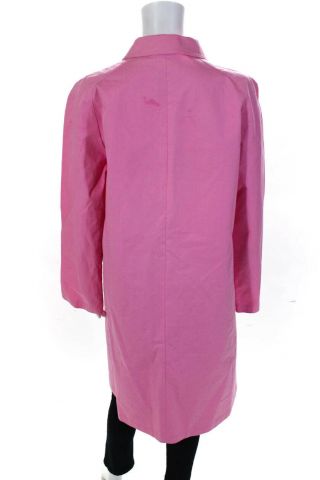 KORS Michael Kors Womens Vintage Long Cotton Trench Coat Pink Size 12 3