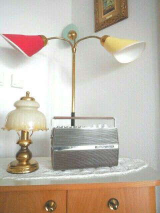 Vintage Transistor Koffer - Radio Kuba Camaro 101 Farbe:grey - Wood 70erjahre Selten