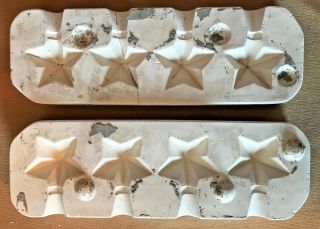 Vintage 1991 Clay Magic Ceramic Slip Cast Mold Four Star Bulb Ornaments J863