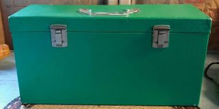 Vintage Green Platter - Pak 45s Double Carrying Case - Holds 100 Records