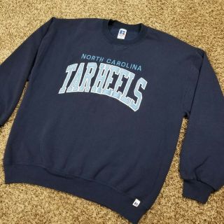 Vintage 90’s Russell Athletic Usa North Carolina Unc Crewneck Sweatshirt Size Xl