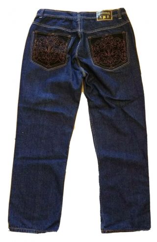 Makaveli Tupac Brand Premium Denim Blue Jeans Vintage Hip Hop Men 