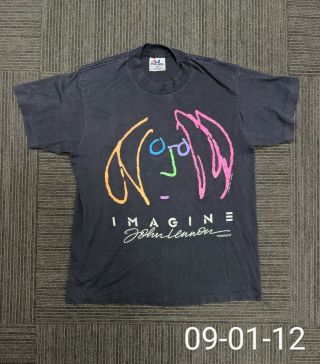 Vintage John Lennon Imagine 1988 Tee Jays Single Stitch T - Shirt Made In Usa M