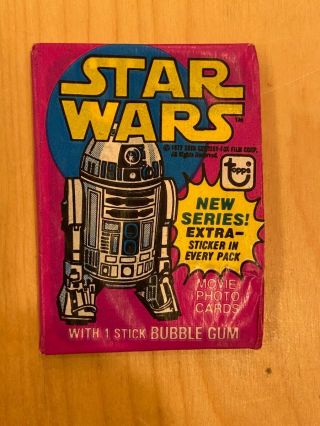 1977 Topps Star Wars Series 3 Factory Wax Pack Vintage Sw6