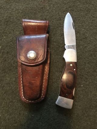Vintage Western S - 532 Lock Back Knife Usa W/sheath.