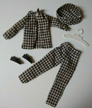 VINTAGE TINA CASSINI BLACK WHITE CHECKED PANTS OUTFIT OLEG TAG - FITS TAMMY DOLL 3