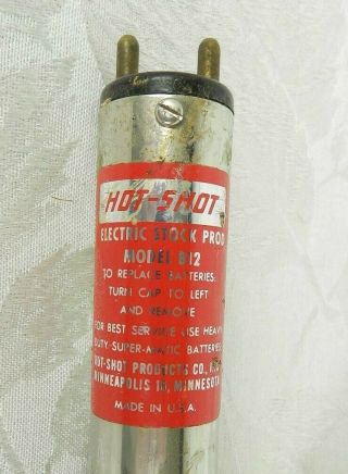 Vintage Hot - Shot Electric Cattle Cow Stock Prod Wand Model B12 Made in USA 2