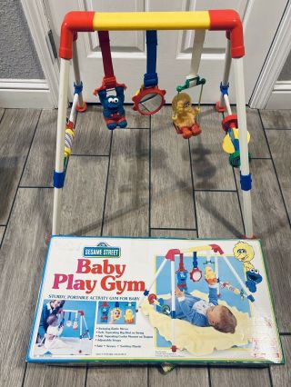 Retro Vintage 1993 Sesame Street Baby Play Gym Tyco Complete Play Place