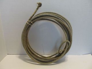 Vintage 32 Feet Lariat Lasso Rope Prca Rodeo From A Texas Cattle Ranch