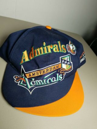 Vintage Starter Amsterdam Admirals Hat Cap Snap Back Wfl World Football League