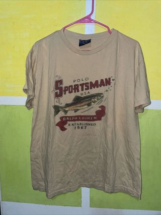 Rare Vtg Polo Sportsman Ralph Lauren T Shirt 90s M