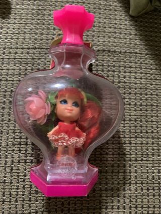 Vintage Liddle Kiddles Rosebud Kologne Doll In Perfume Bottle Mattel 1960s