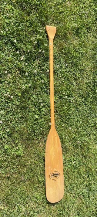 Canivess Woodworking Co.  Feather Brand Vintage Wood Canoe Paddle 4.  5 Feet 6.  5”