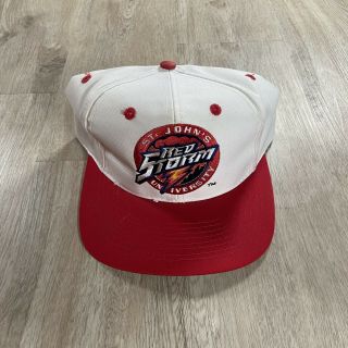 Vintage The Game St.  John’s Red Storm Snapback Hat Ncaa Basketball White