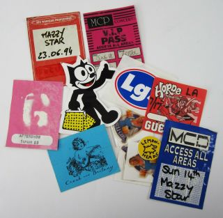 Vintage Mazzy Star Horde Festival La Rock Concert Vip Passes Stickers 1990 