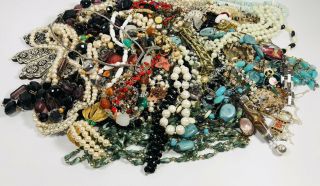 Huge Joblot Bundle Vintage Costume Jewellery 50,  Mixed Items Wear Resell Collect