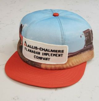 Vintage Allis Chalmers Snapback Trucker Hat Cap Louisville Made In The Usa