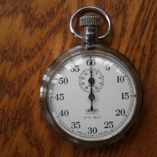 Vintage Smiths 1/5 Second Stopwatch Good Order