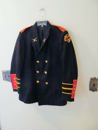Vintage Marching Band Uniform Jacket Rushville High School Size 18 Fechheimer