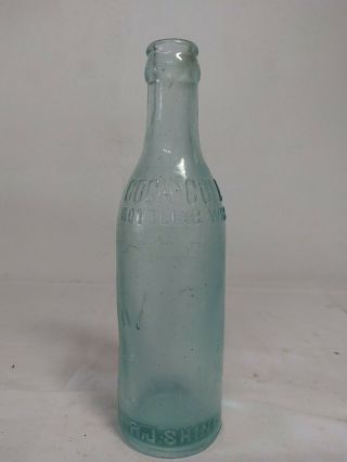 Vintage Coca - Cola Glass Bottle Straight Side Rj Shine Martinsburg W.  Va Coke