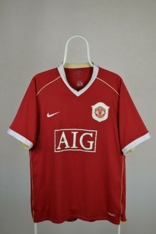Vintage Manchester United Nike 2006/2007 Home Jersey Shirt Trikot Camiseta Sz L