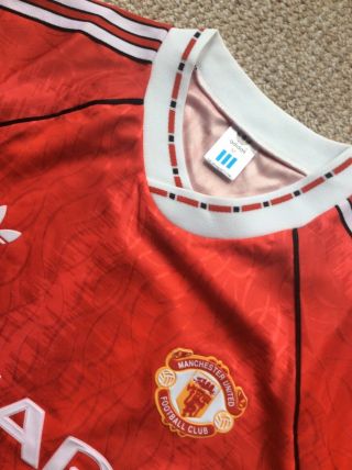 Manchester United 1990 Vintage Retro Home Football Shirt Adidas Size Medium