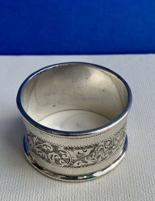 Sterling Silver Art Deco Napkin Ring By Henry Williamson Ltd,  29g