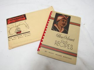 Vintage 1956 Mary Moore Bremer Orleans Creole Recipes Book,  In Envelope
