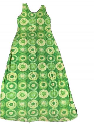Vtg Abstract Dress Made In Usa Sz L Polyester Blend Summer Hipster Dress