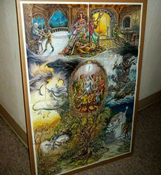 Lord Of The Rings,  Hobbit Poster.  1978 Vintage Un.