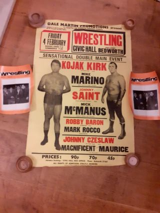 Vintage British Wrestling Poster
