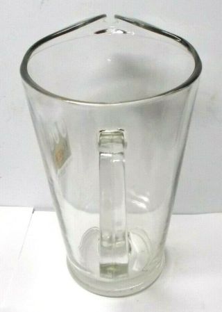 Vintage Tall Heavy Glass Hamm`s Beer Pitcher 2