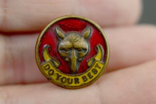 Long Nose Wolf Vintage Do Your Best Badge Wylie And Co London