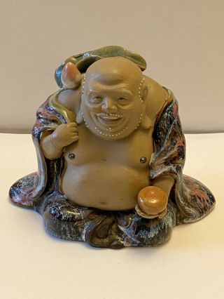 Fabulous Vintage Chinese Pottery Mudman Buddha Figure