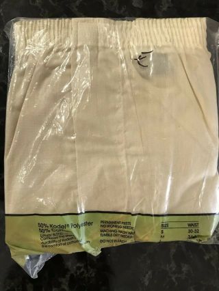 Vintage 70s Boxer Shorts 2 Pack Nos Cotton Kodel Polyester Blend Sz S 30 - 32 Usa
