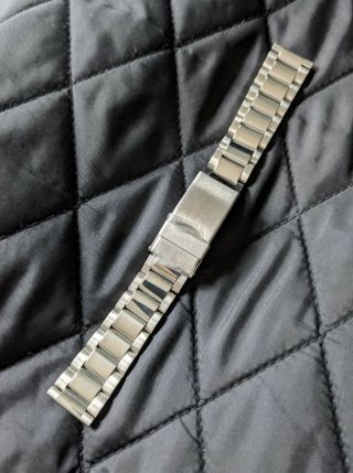 Gents Vintage Old Stock Stainless Steel Bracelet Clip Watch Strap - 18mm